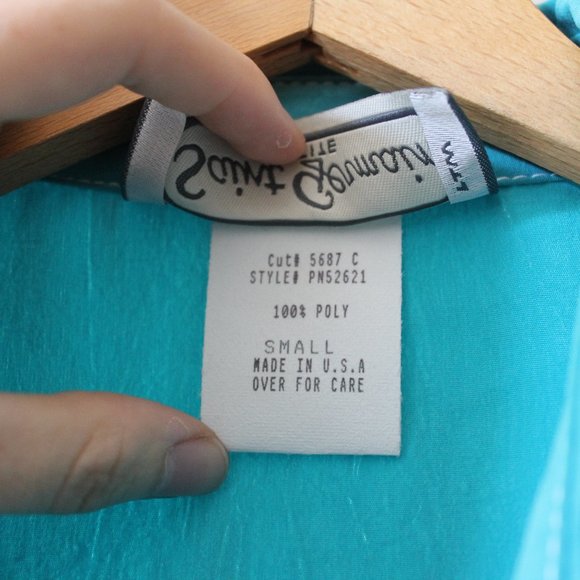 NWT Vintage Saint-Germain Paris Blue Button Up Shirt - Picture 6 of 11